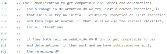 Newton iterations in FBC element