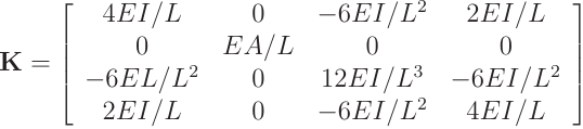 Singular stiffness matrix