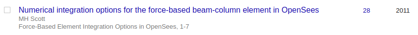 Google Scholar listing for force-based element integration options